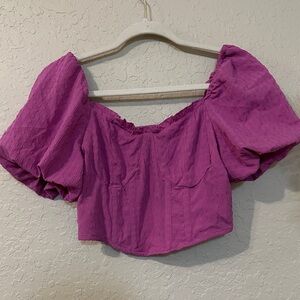 Midnight sky Purple/pink Women's Off-Shoulder Top 4